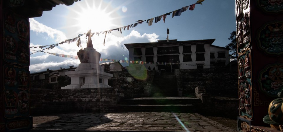 Morning Sun Over Tengboche Monastery
